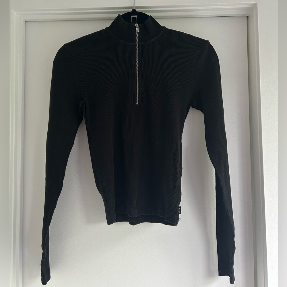 TNA Black Long Sleeve Quarter Zip